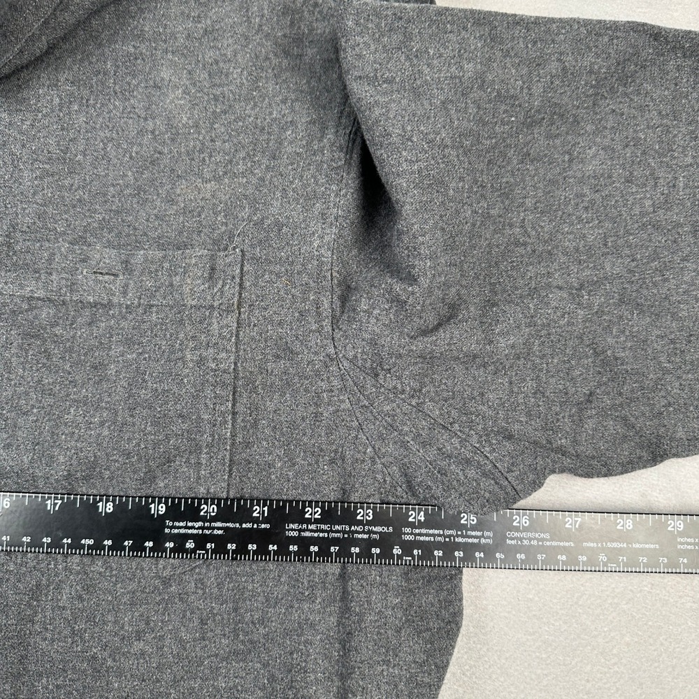 Duluth Trading Co Flannel Shirt Mens XL Gray Relaxed Fit Button Down 100% Cotton - Picture 7 of 11